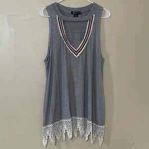 NWOT Miss Chievous Striped Blouse Size XL